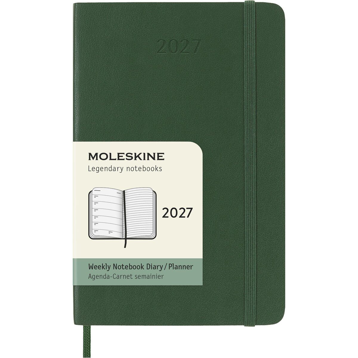 MOLESKINE Buchkalender Wochenkalender 12 Monate Pocket A6 1 Woche/Seiten horizontal weicher E