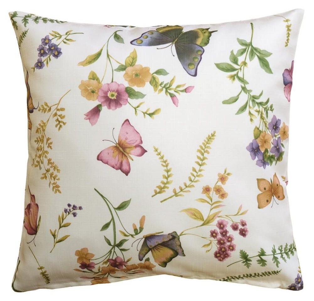 matches21 HOME & HOBBY Kissenbezüge Kissen-Bezug Schmetterlinge Textil bunt 40x40 cm, (1 Stück), Wohnzimmer Kissen-Hülle als Deko-Kissen Zier-Kissen Sofa-Kissen
