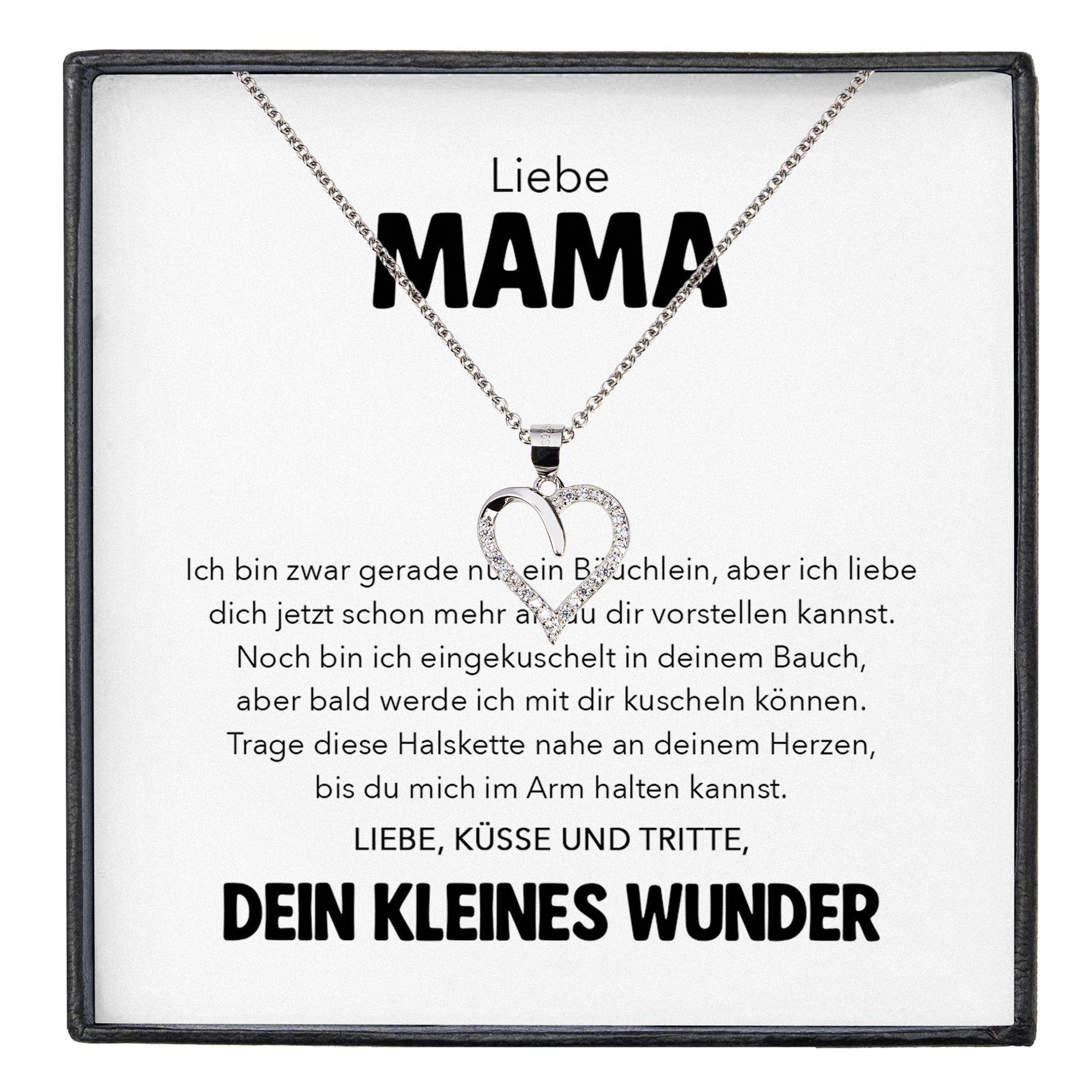 22Feels Schmuckset Schwangerschaft Geschenk Liebe Mama Mom To Be Babyparty Babyshower (inkl. Geschenktasche, Karte, Poliertuch, Beutel), Silber 925/000, Karte Made In Germany