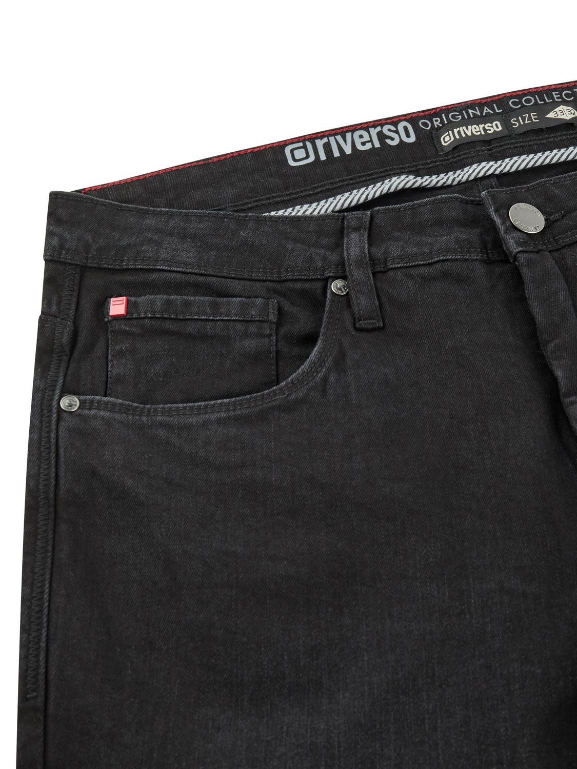riverso Straight-Jeans Herren Jeanshose RIVChris Regular Fit Denim Hose mit Stretch – Bild 3 von 4