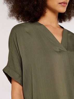 Apricot Klassische Bluse in unifarben, mit V-Ausschnitt