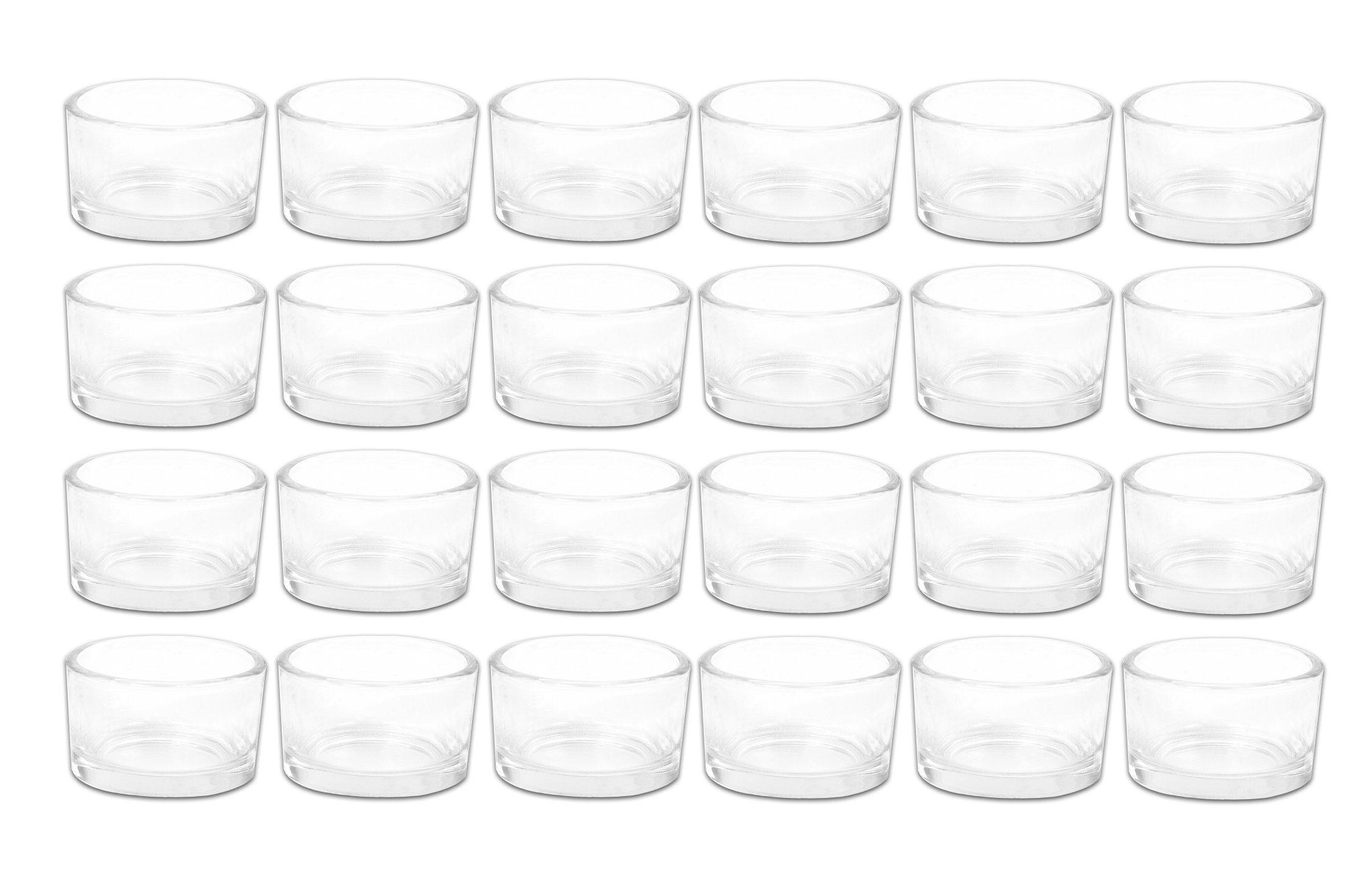 Teelichthalter 24er Set Teelichtgläser Dekogläser Kerzenhalter Windlicht Glas