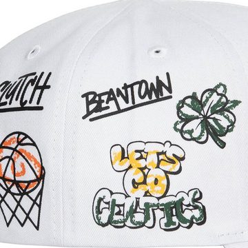 Mitchell & Ness Snapback Cap HAND DRAWN Boston Celtics