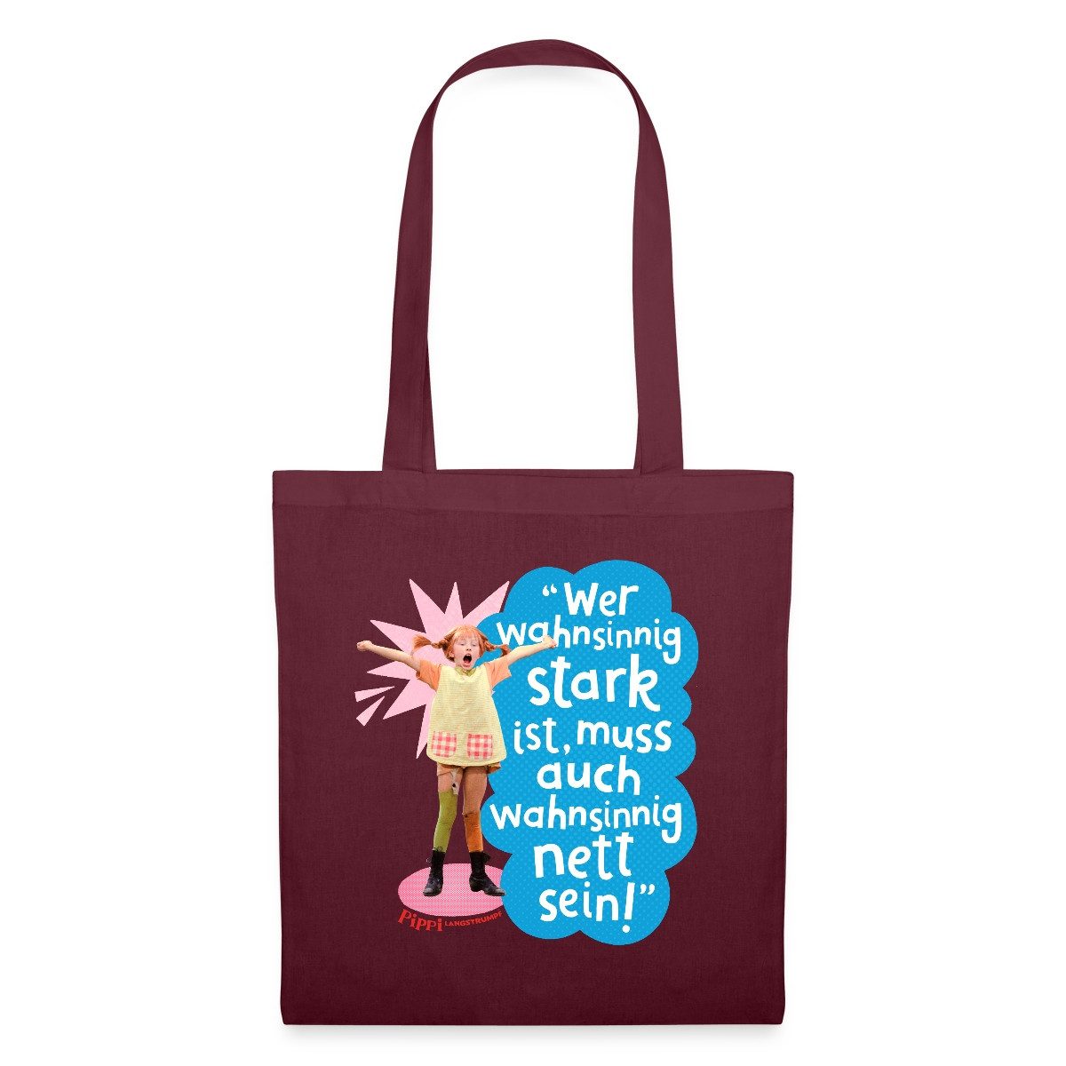 Henkeltasche Pippi Langstrumpf Mit Spruch Stoffbeutel