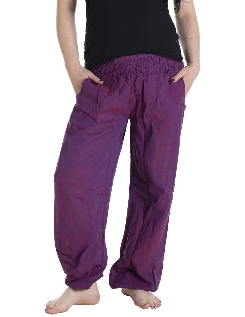 Haremshose Einheitsgröße Sommerhose Lange blaurosa Vishes Hippie, Schlupfhose Yogahose Baggyhose,