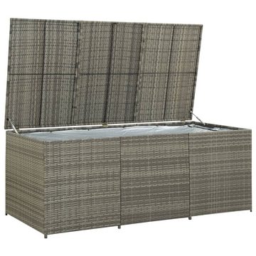 furnicato Gartenbox Poly Rattan 180x90x70 cm Grau