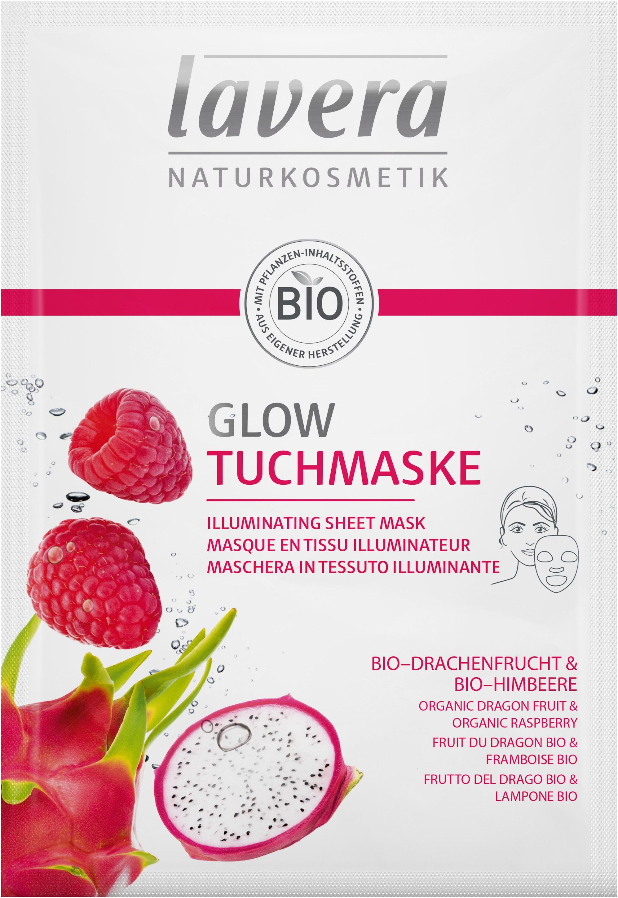 lavera Gesichtsmaske Glow Tuchmaske, 1-tlg.