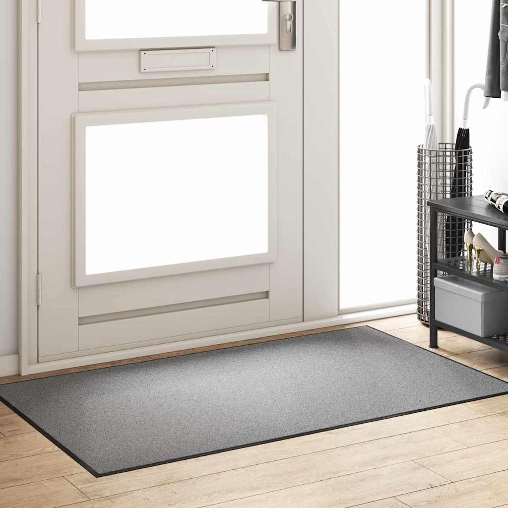 vidaXL Fußmatte Fußmatte Grau und Schwarz 90 x 150 cm 100% Polyamid, Hütte, Höhe: 0.9 mm – Bild 3 von 5