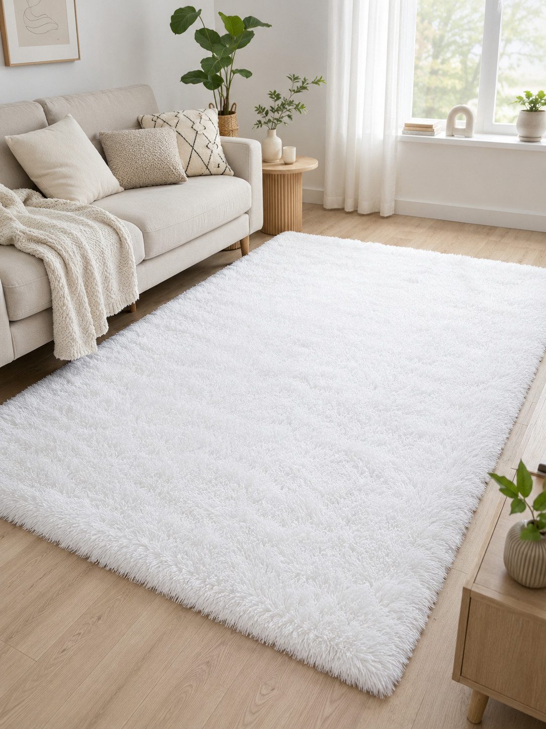 Lochas Hochflor-Teppich Hochflor-Teppich weich & kuschelig für Wohnzimmer und Schlafzimmer