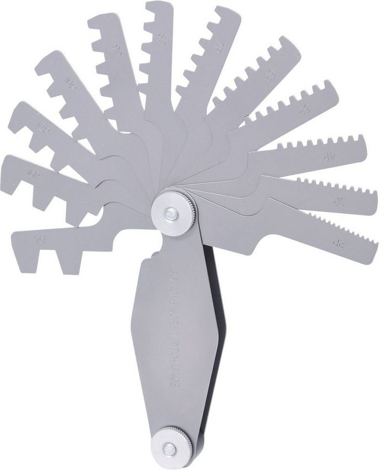Thumbnail - KS Tools Gabel- und Ringschlüssel Trapez-Gewindestahllehre, für 30° Gewinde, 2-12mm (300.0622)