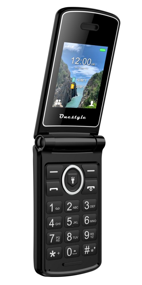 Onestyle Onestyle Chrome Einfaches Mobiltelefon mit Klappe und Dual-SIM Klapphandy (2.8 Zoll, 2,0 Zoll QVGA Display, Kamera, Videoplayer, Radio)