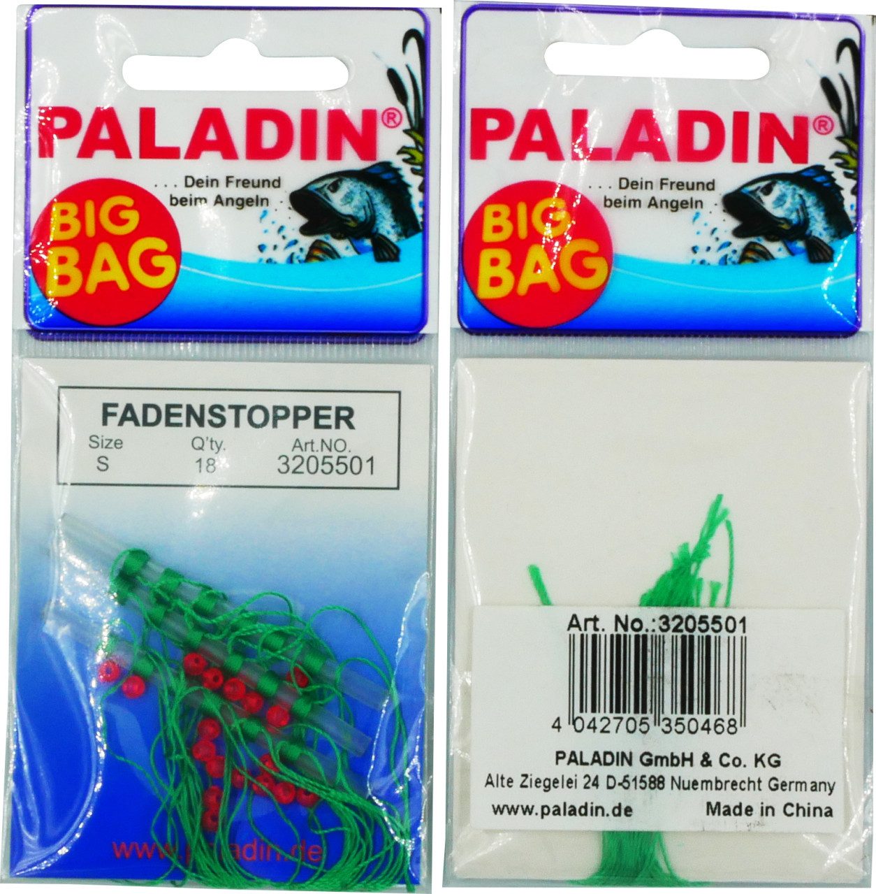 Paladin Lotblei Paladin Textilstopper Gr. S 18 Stück