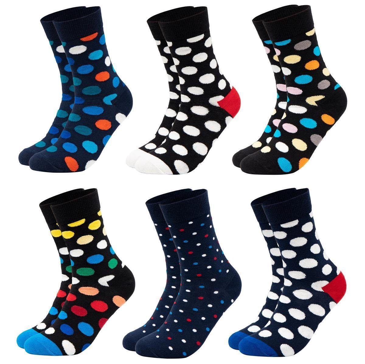 Basicsocken Herren Bunte Socken 6er Pack (Modell: Sigi)