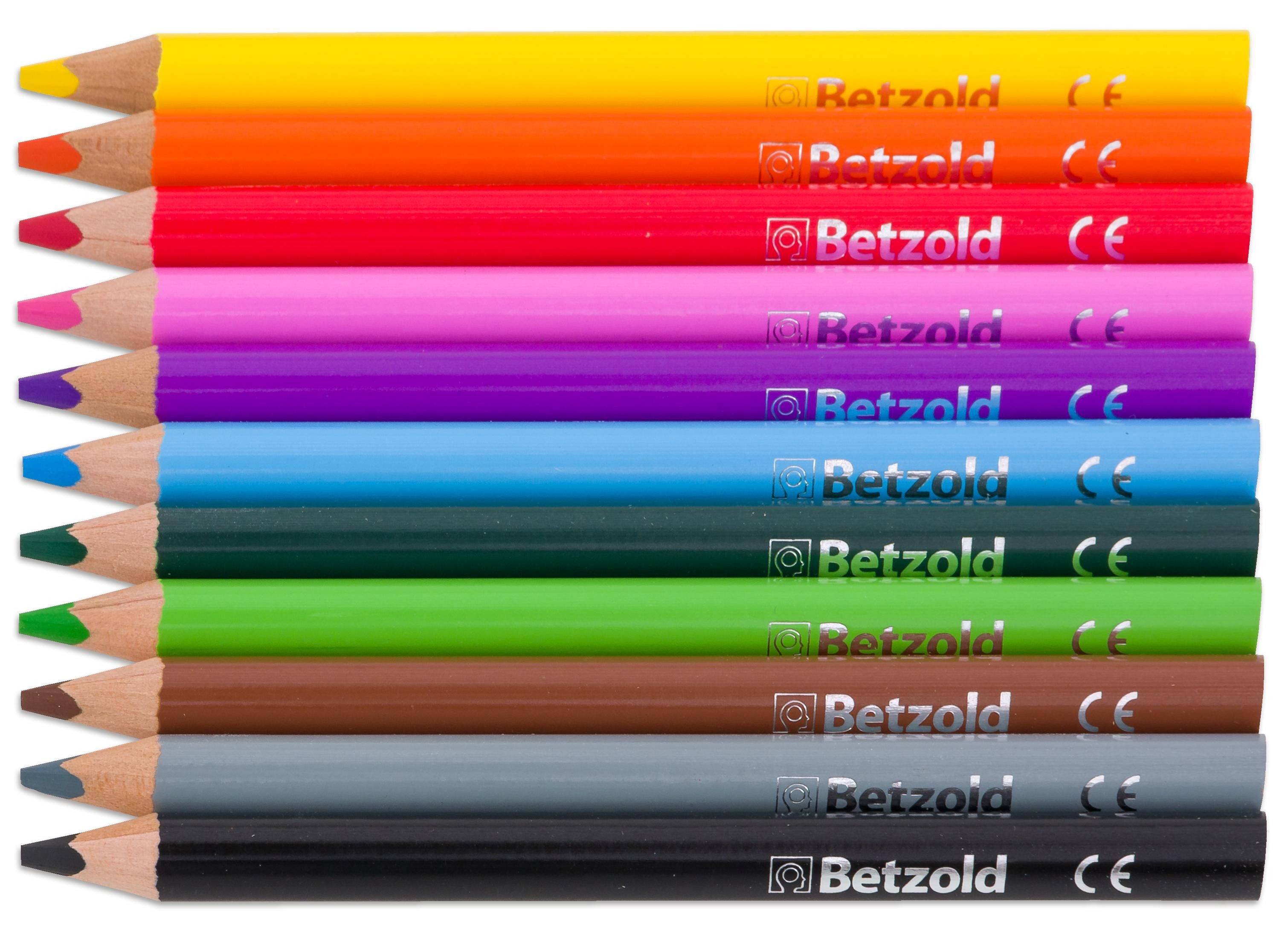 Betzold Buntstift 144 dicke Dreikantstifte, 17,5 cm lang – Buntstifte Kinder