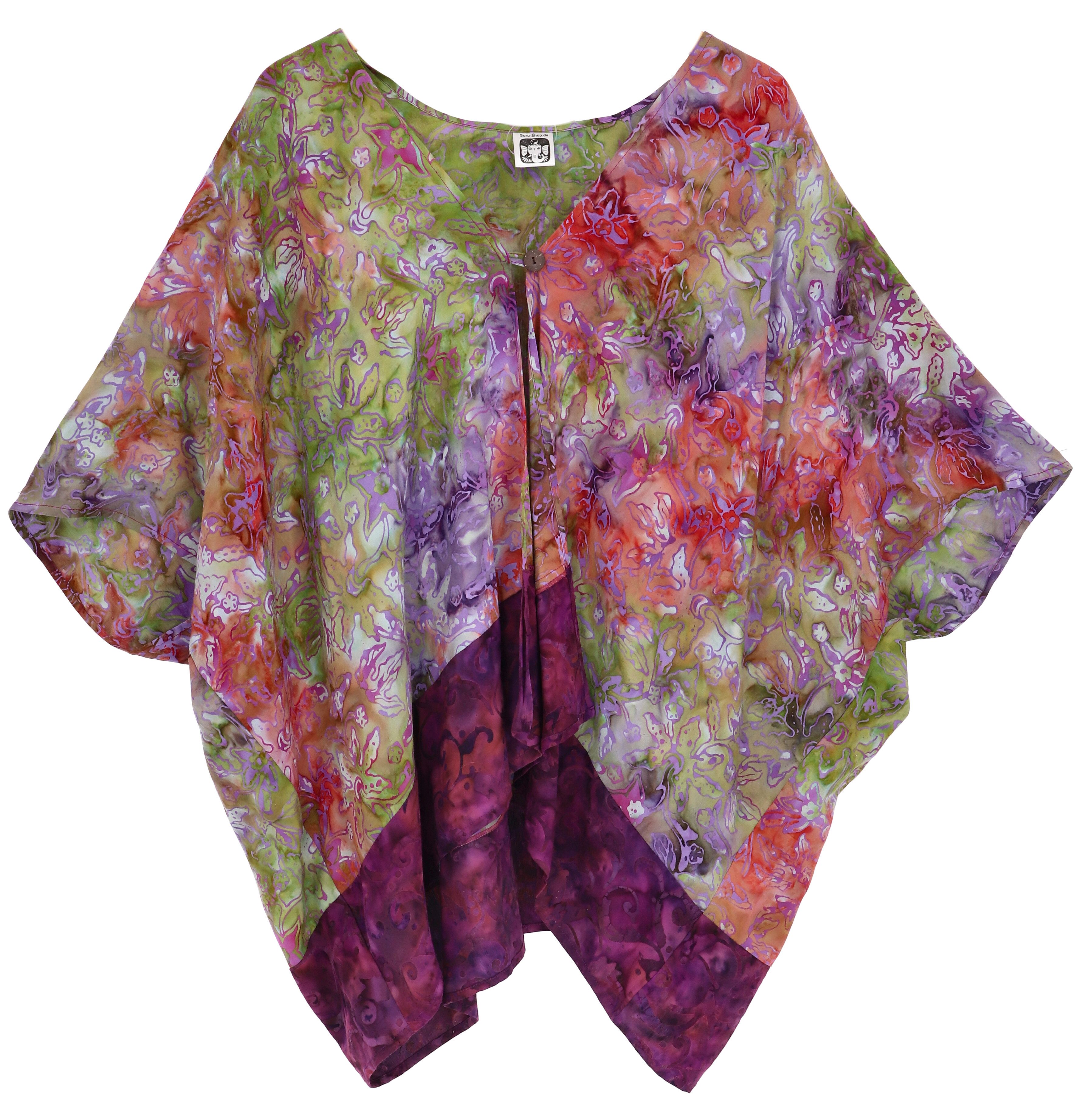 Guru-Shop Kimono Kurze offene Kimonobluse, sommerlicher.., alternative Bekleidung