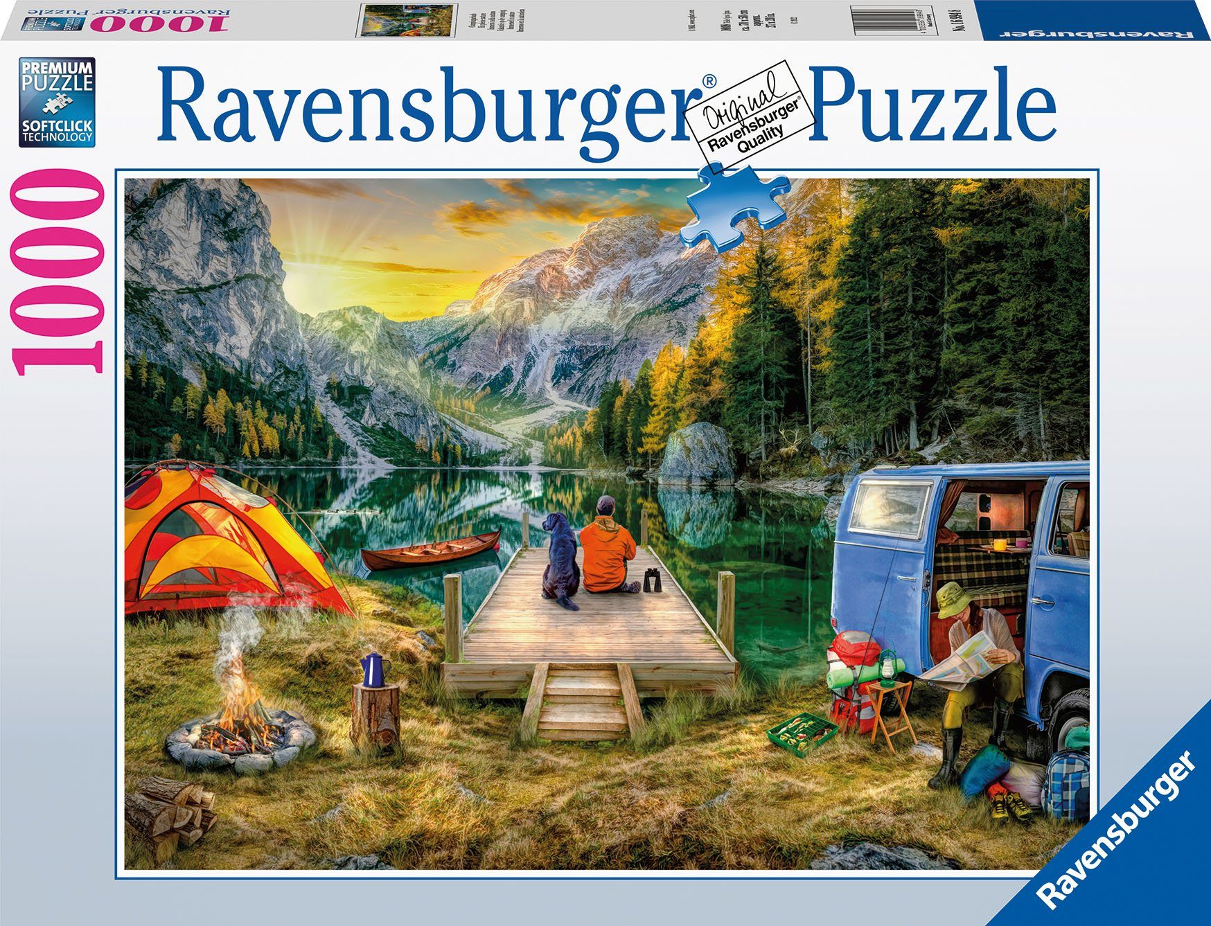 - Germany, Made weltweit in Ravensburger Wald schützt Puzzle 1000 - Campingurlaub, FSC® Puzzleteile,
