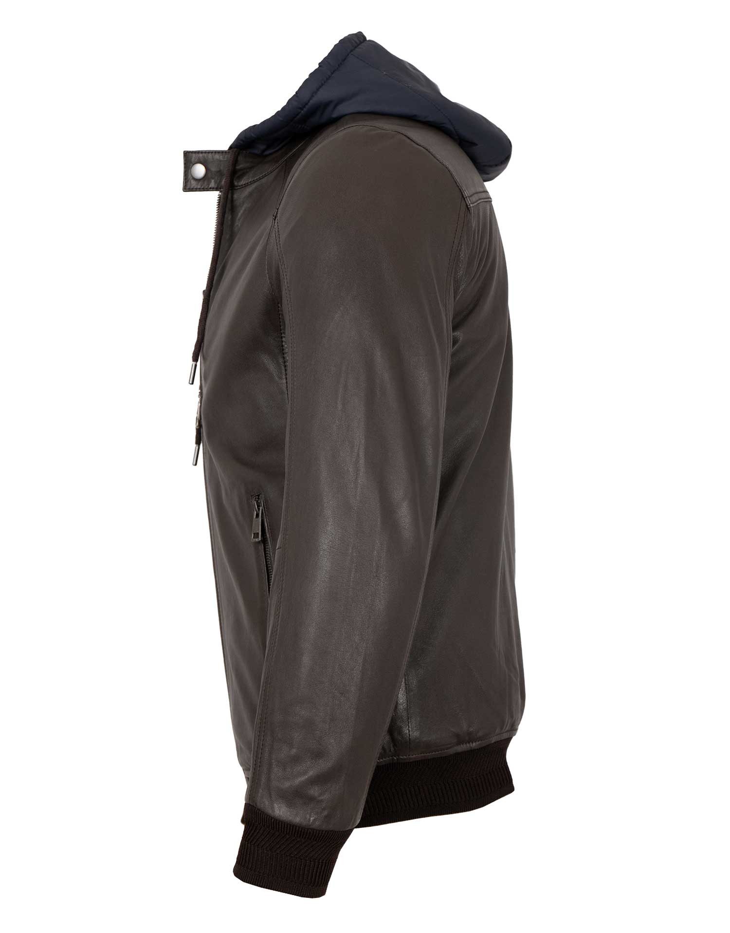 EXZ by Existenz Lederjacke Trebur Existenz - Herren Lederjacke Blouson Kapu günstig online kaufen