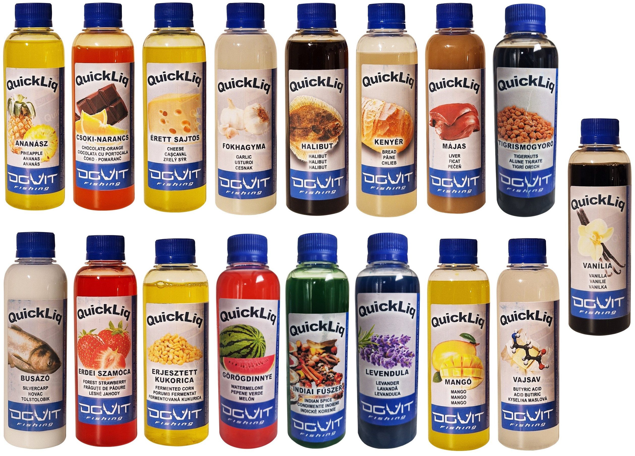 DOVIT FISHING Kunstköder QUICKLIQ Liquid Aroma 250ml - in 17 Sorten - Futter Boilies Pellets, Mischen ein Einlegen von: Angelfutter, Pellets, Boilies und Partikel