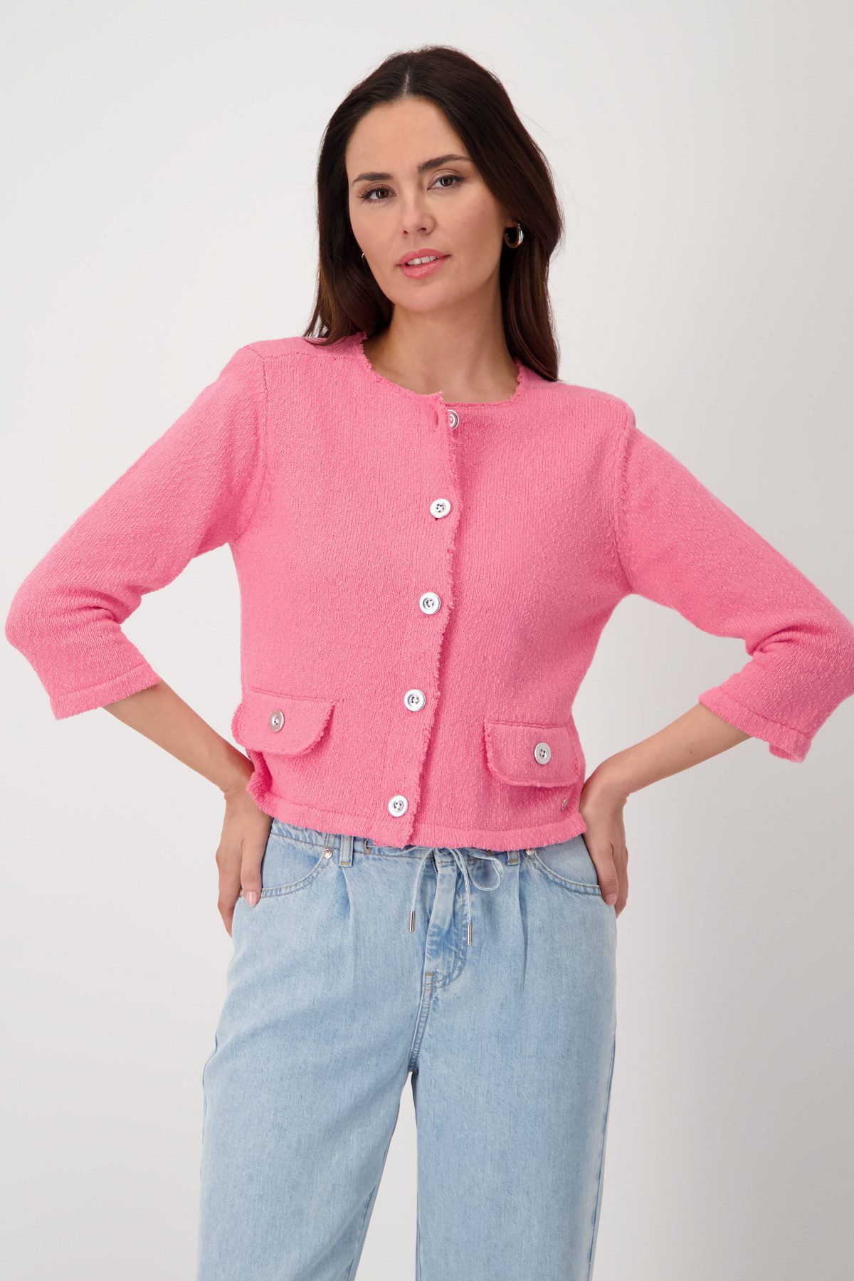 Monari Strickjacke Jacke Basic Strick Flamme günstig online kaufen