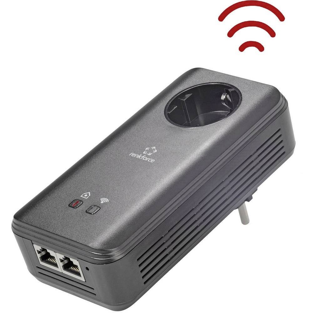 Renkforce Powerline PL1200D WiFi-Accesspoint WLAN-Access Point Kit Starter