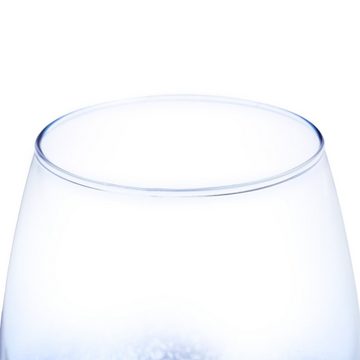 relaxdays Weinglas Weingläser ohne Stiel 2er Set blau, Glas