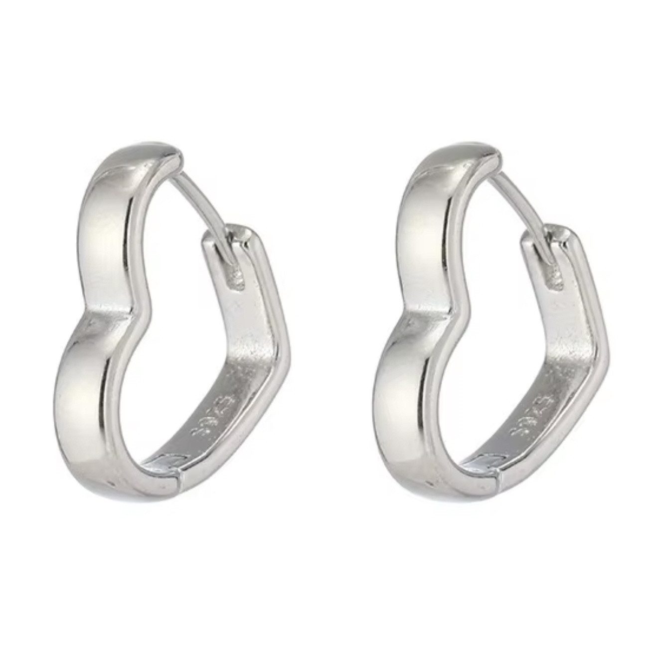 Paar Creolen Ohrschmuck Herz Creole Ohrcreolen Herz Design Damenohrringe