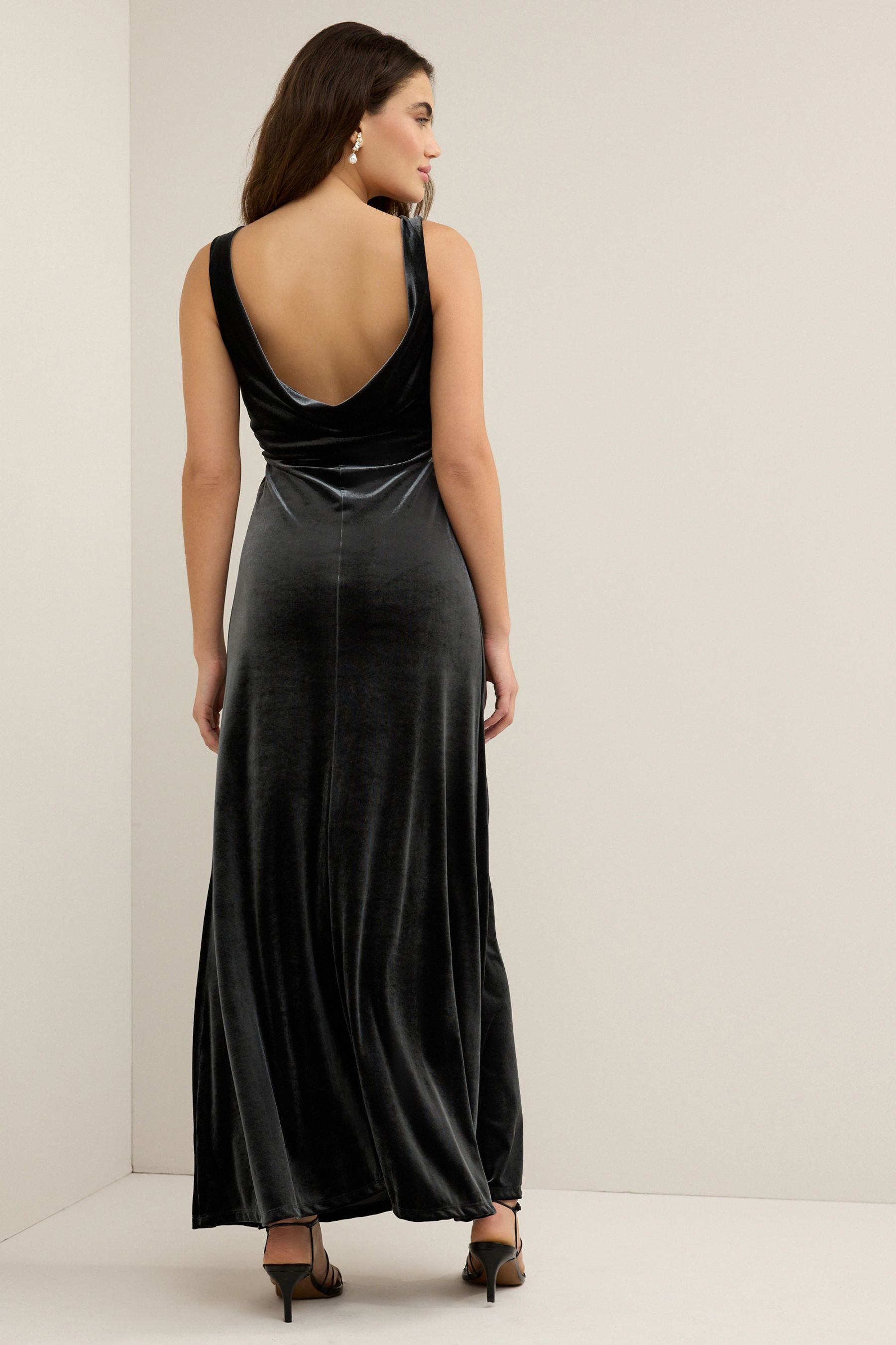 Next Samtkleid Maxikleid aus Samt mit günstig online kaufen