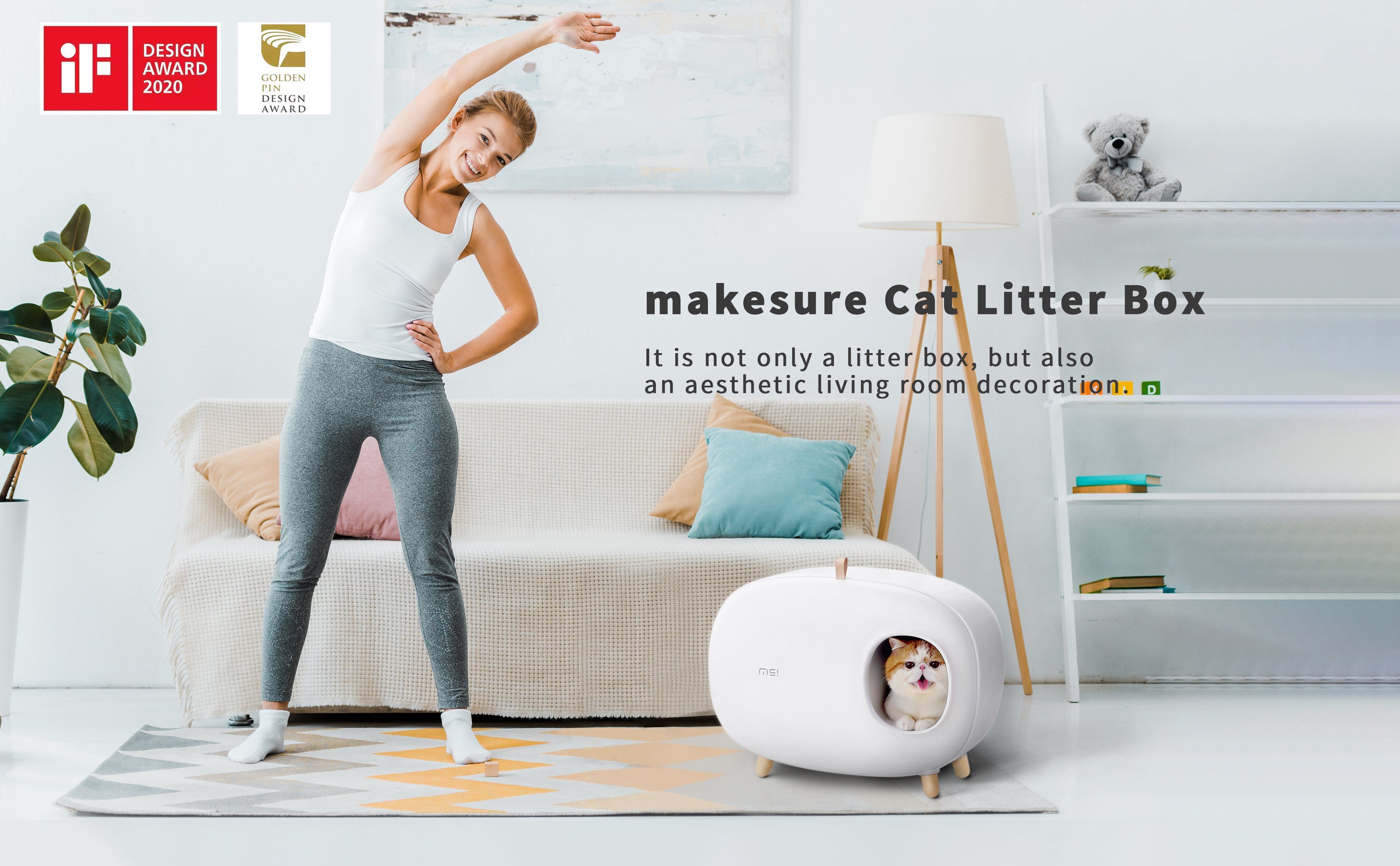 Purpurra Katzentoilette Makesure Katzentoilette geschlossenes Design, mit Katzenstreuschaufel