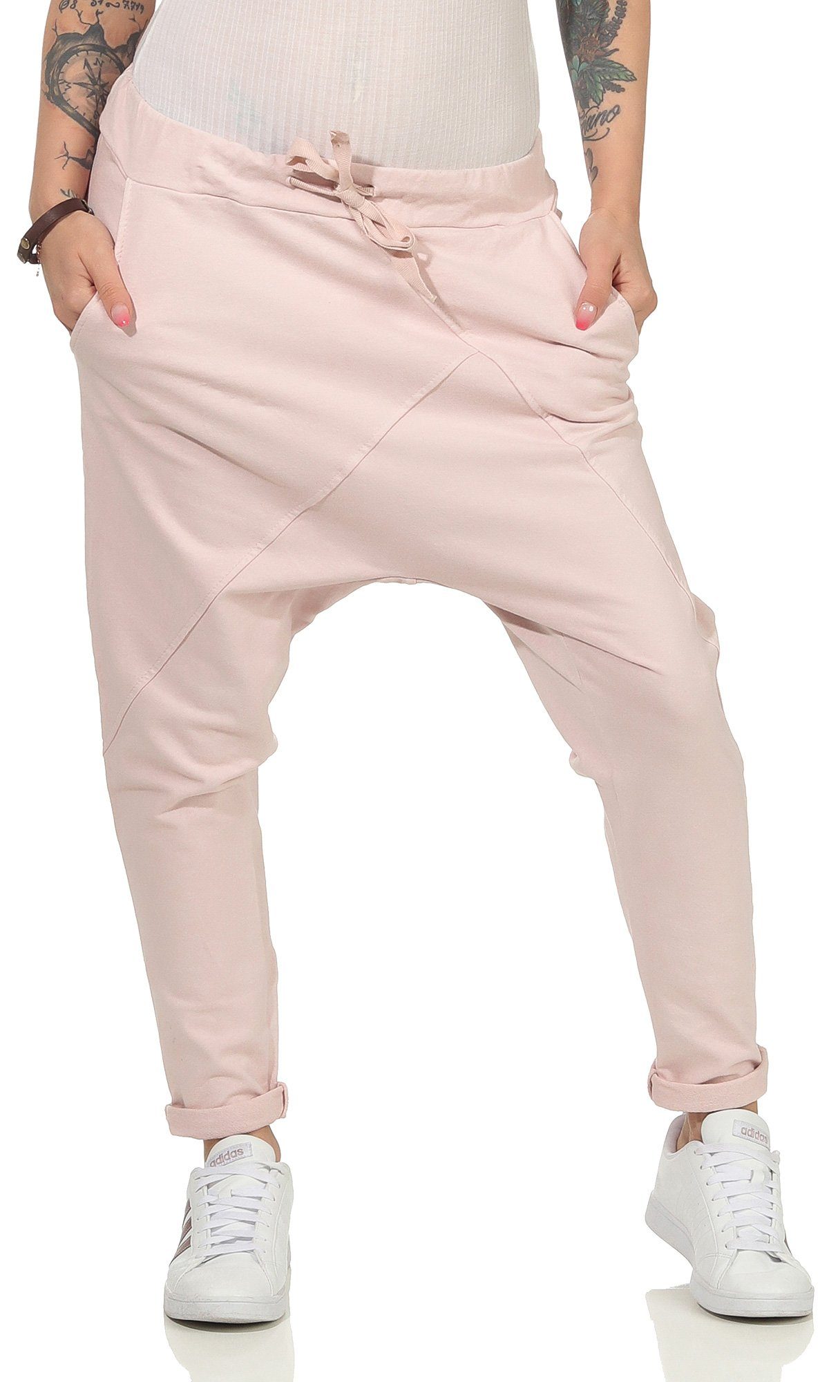 CLEO STYLE Jogginghose Damen Jogginghose 104 Rosa Elastikbund mit Tunnelzug günstig online kaufen