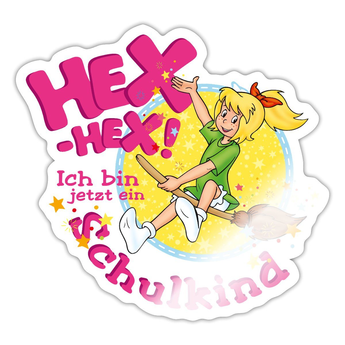 Spreadshirt Aufkleber Bibi Blocksberg Ich Bin Jetzt Ein Schulkind Sticker Aufkleber