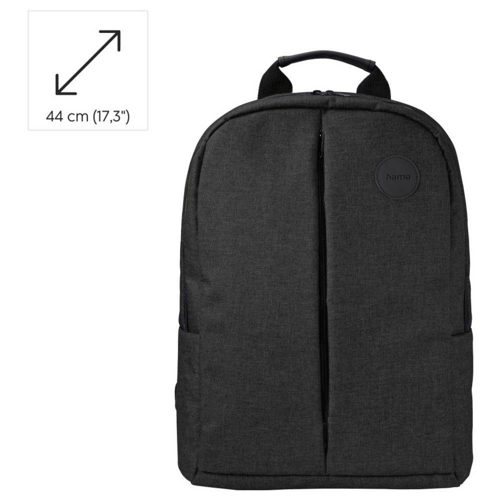 Hama Notebookrucksack Notebook Rucksack Genua Passend für maximal: 43,9 cm (17,3) Schwarz