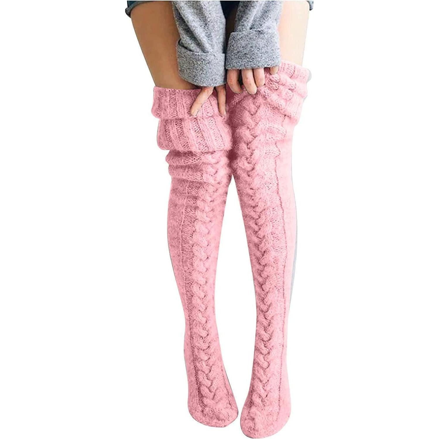 LuxusKollektion Overknees Damen Overknee Socken Strickwarm