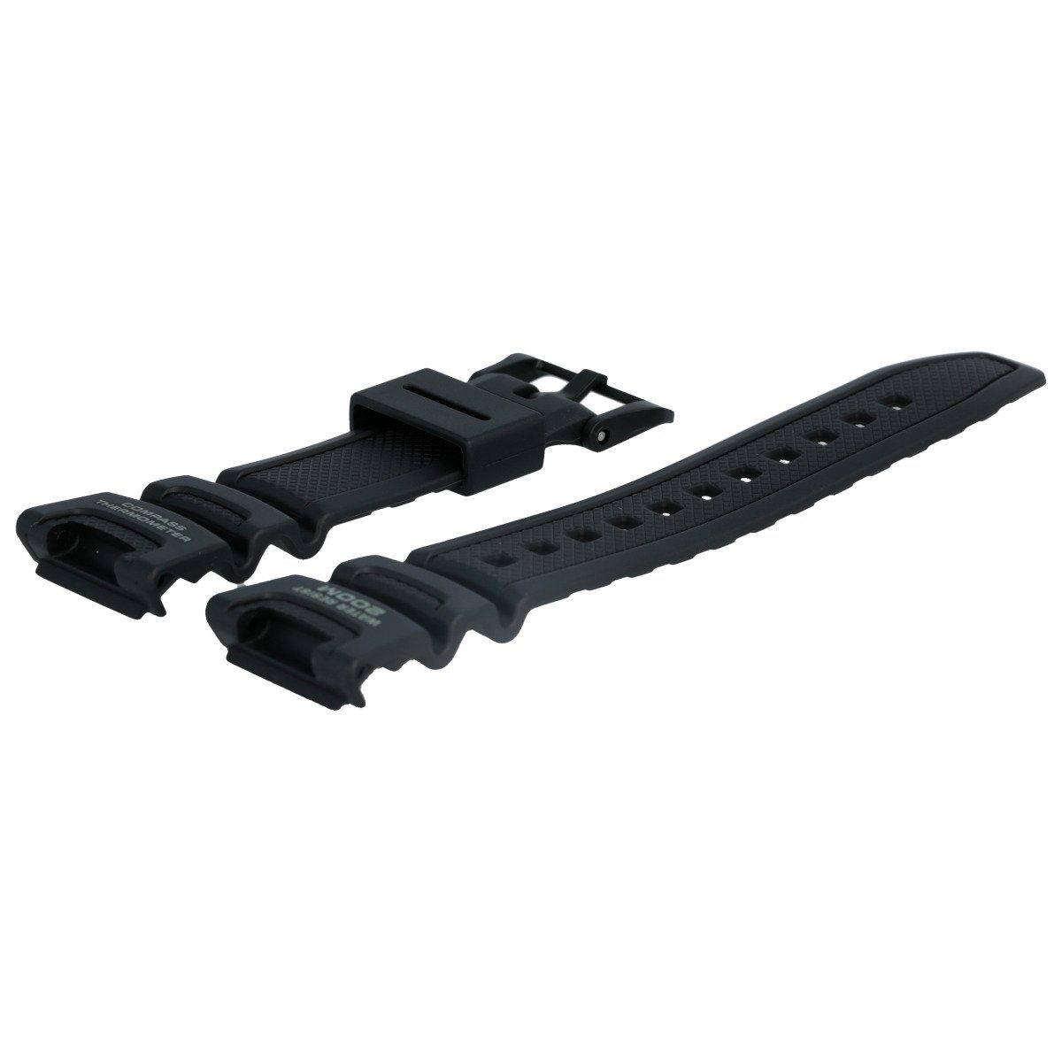 CASIO Uhrenarmband 24mm Kunststoff Schwarz SGW-100