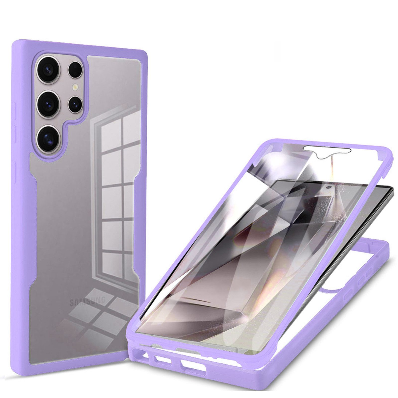 betterfon Handyhülle für Samsung Galaxy S25 Ultra TPU Schutzcase, 2-teiliges 360 Grad Case mit Rundumschutz und Displayschutz