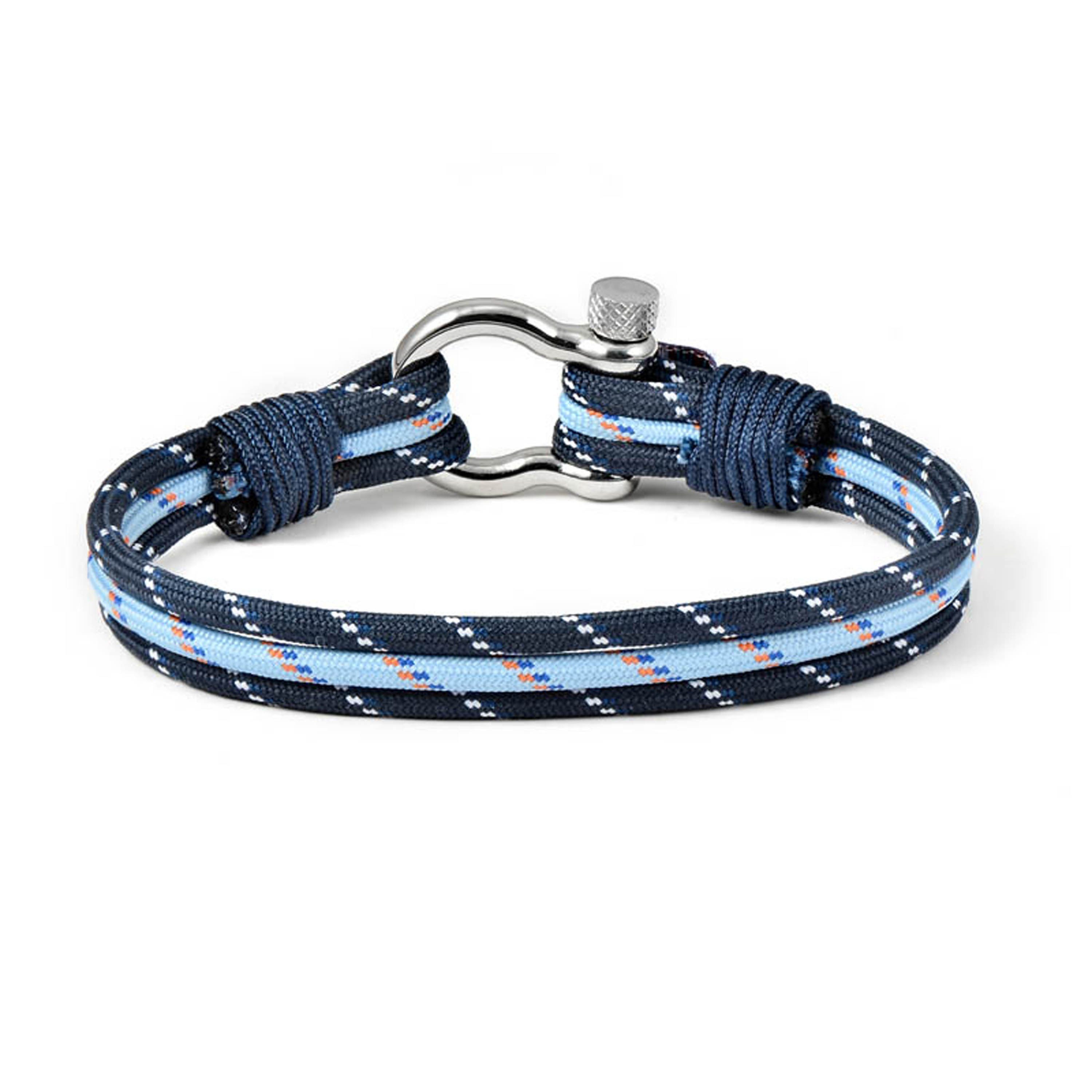 Oasis Schäckel Segeltau "SUNSET" nautics verschluss Armband Casual handgefertigt) Maritime (Edelstahl, UNIQAL.de Armband aus Segeltau, nautics, style,