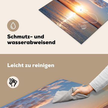 MuchoWow Herdblende-/Abdeckplatte Meer - Sonne - Farben, Vinyl, (1 tlg), 57x51 cm, Induktionsschutz, Induktionskochfeld, Ceranfeldabdeckung