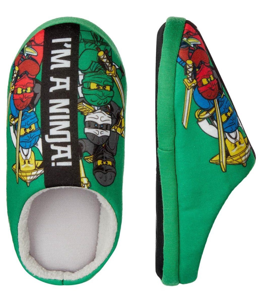 NINJAGO Hausschuhe Kinder Pantoffeln Puschen rutschhemmende Sohle Jungen und Mädchen Gr. 24 25 26 27 28 29 30 Hausschuh