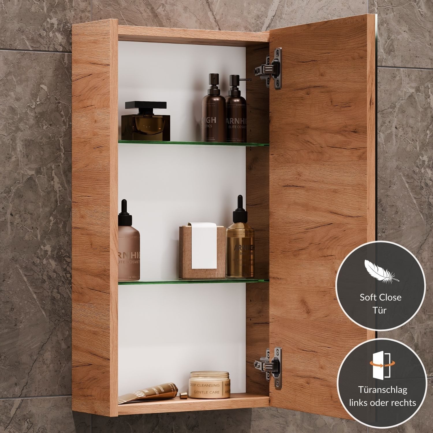 Planetmöbel Spiegelschrank Spiegelschrank (Spiegelschrank Bad, Badezimmer Spiegelschrank)