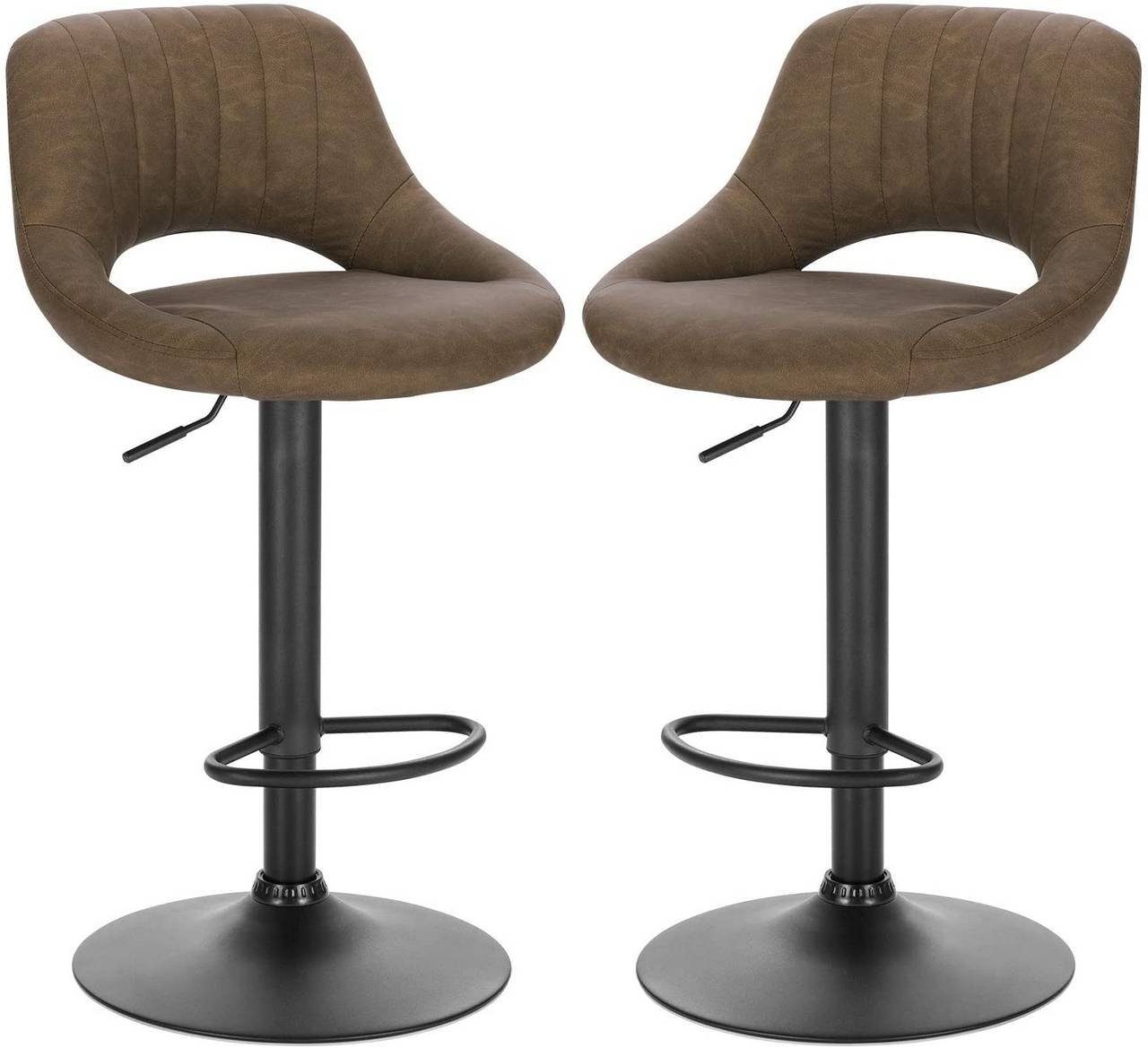 Woltu Barhocker (2 St), 360° drehbar höhenverstellbar aus Kunstleder&Metall günstig online kaufen