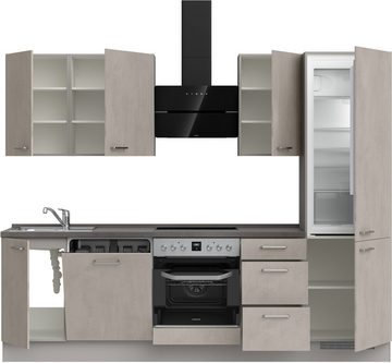 nobilia® Küchenzeile "Riva premium", vormontiert, Ausrichtung wählbar, Breite 270 cm, mit E-Geräten