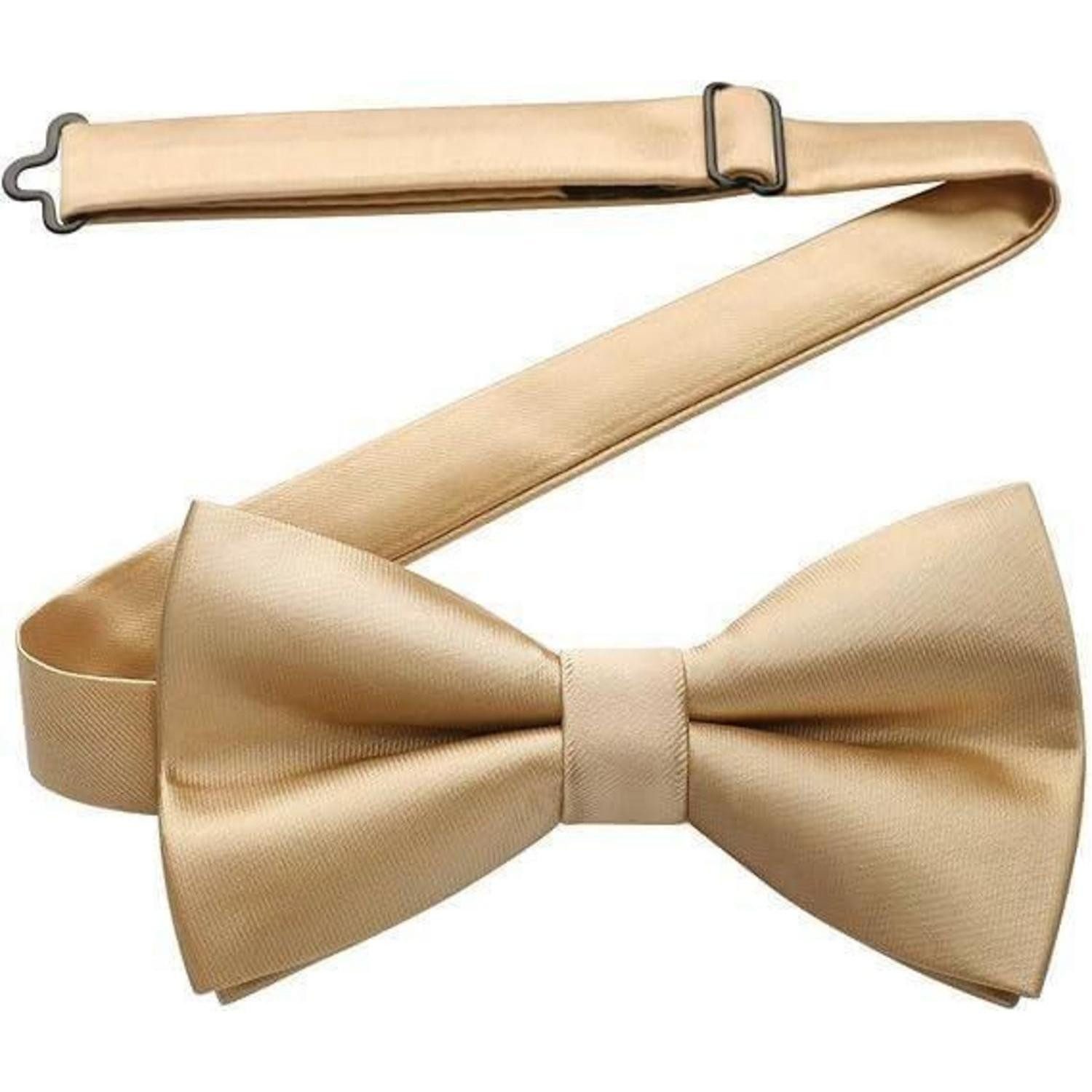 LuxusKollektion Fliege Fliege Herren verstellbar gebunden Paisley Hochzeit Anzug Champagner 1 (1-St)