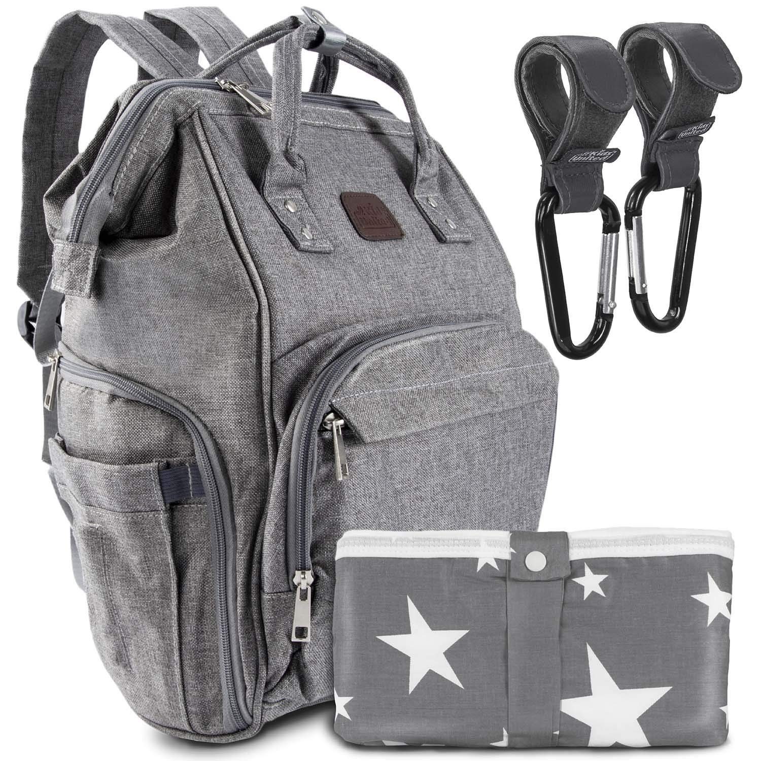 all Kids United Wickelrucksack Multifunktions Wickeltasche (Kinderwagengurte & Wickelauflage), Babytasche