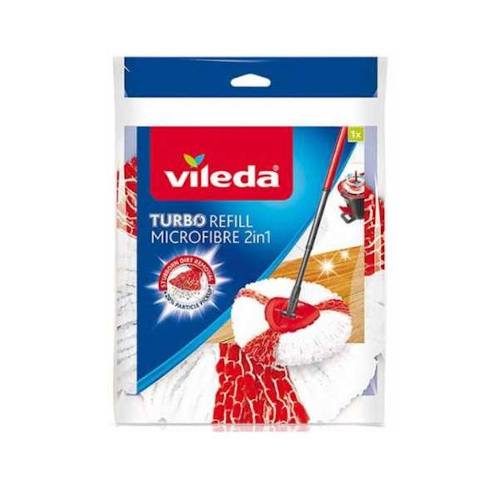 Vileda Ersatzbürste Easy Wring and Clean Turbo 2in1 // Ultramax 2in1 Microfaser, Geeignet für alle Bodenbeläge, (Packung, 1-tlg., 1 St), 2in1 Ersatzkopf