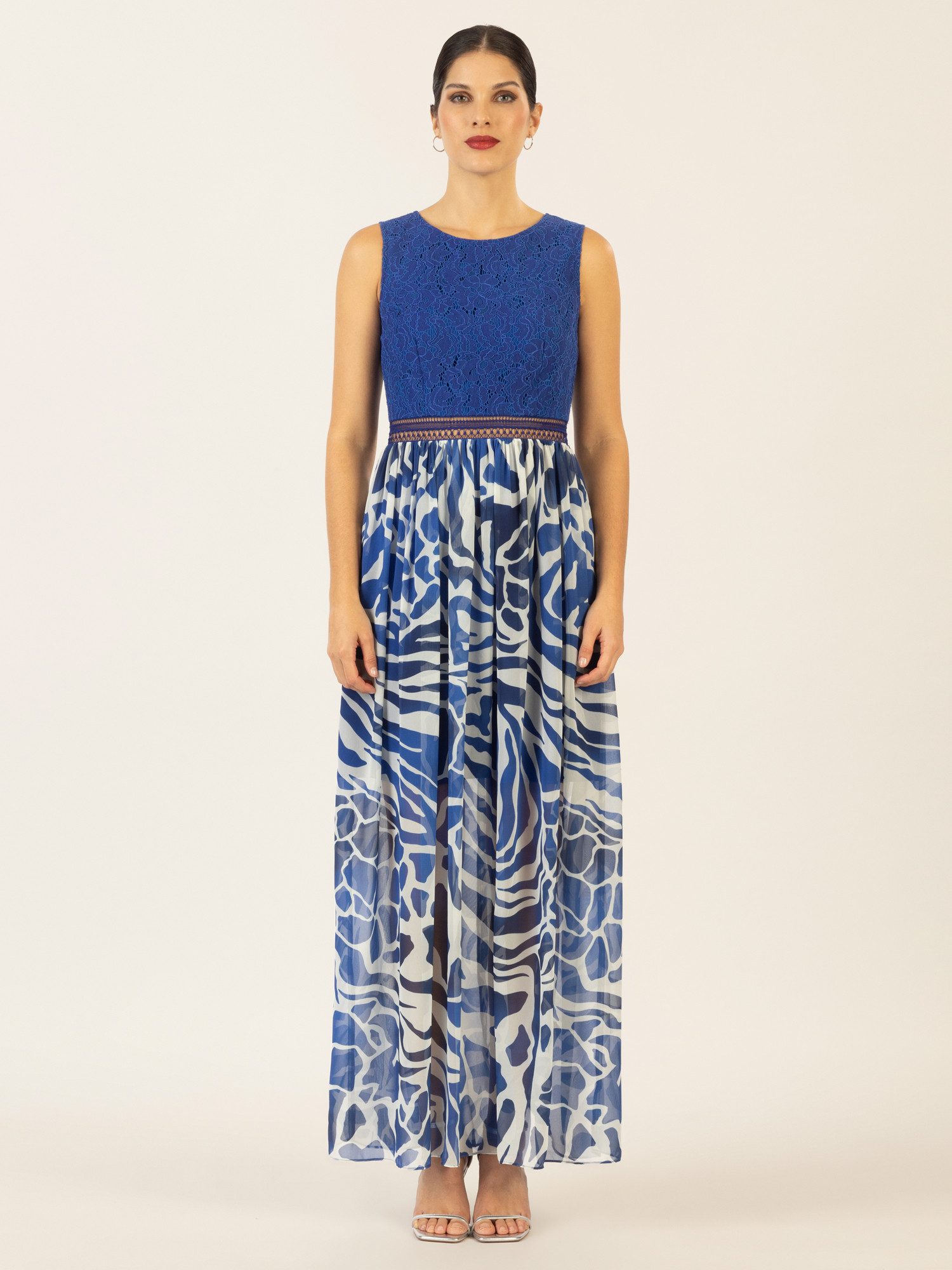 Apart Abendkleid im Materialmix aus Spitze günstig online kaufen