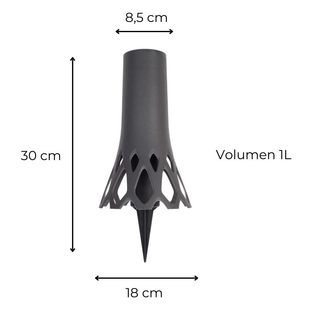 GarPet Blumentopf Grabvase Roseta mit Erdspieß Friedhof Vase Grabschmuck Ku günstig online kaufen