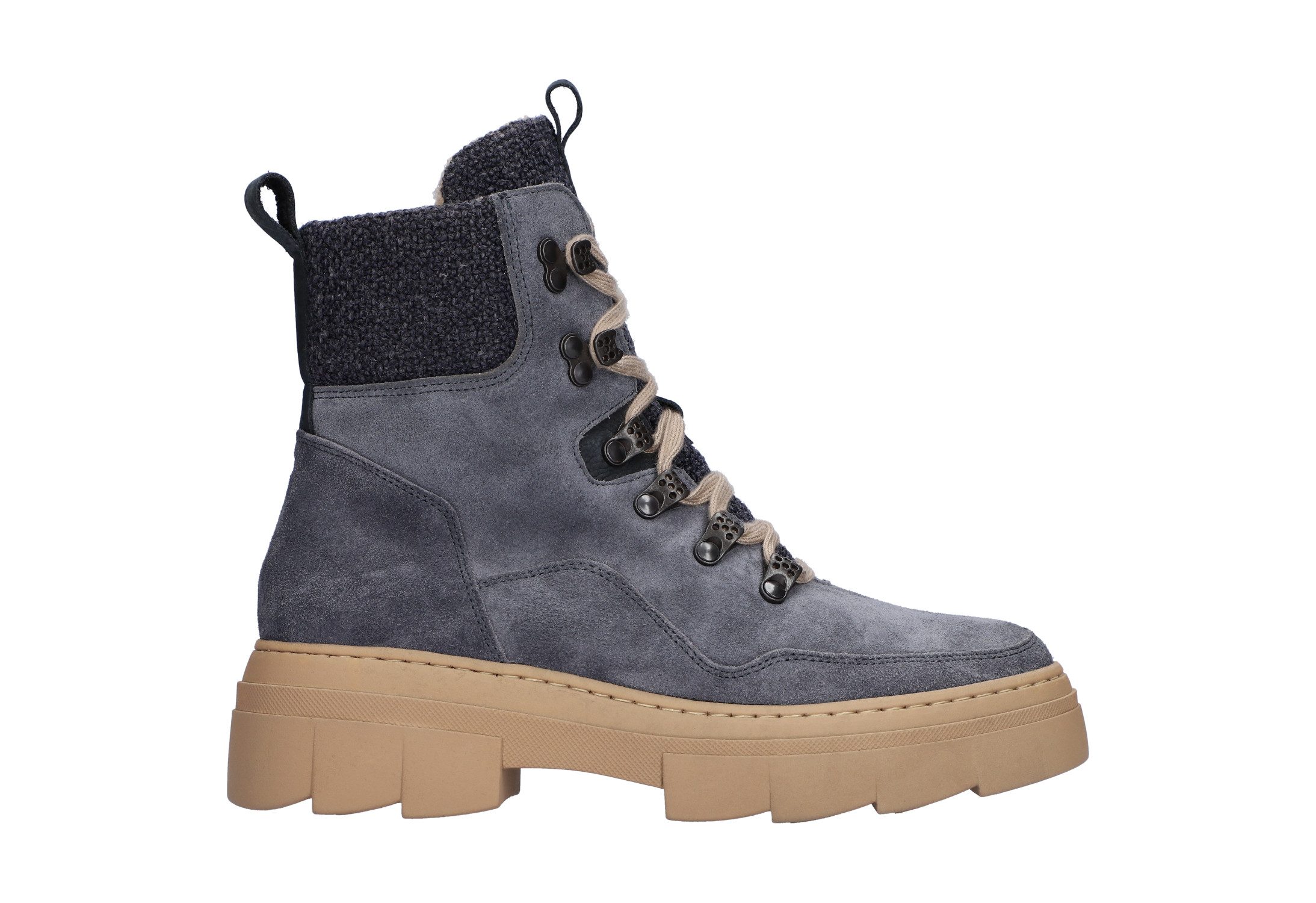 Waldläufer H-Saiga Schnürboots Schnürstiefelette, Profilsohle, Komfortweite H = sehr weit