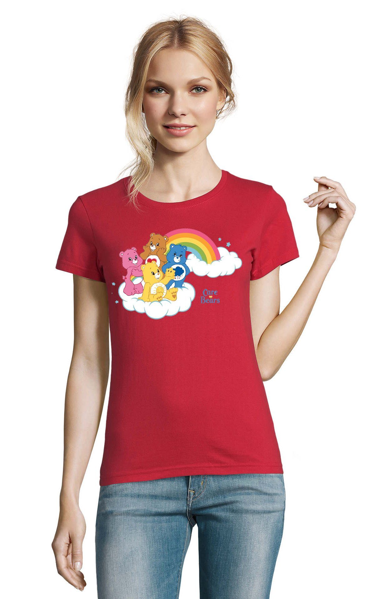 Blondie & Brownie T-Shirt Damen Glücksbärchis Care Bears Hab-Dich-lieb Bärchis Wolkenland