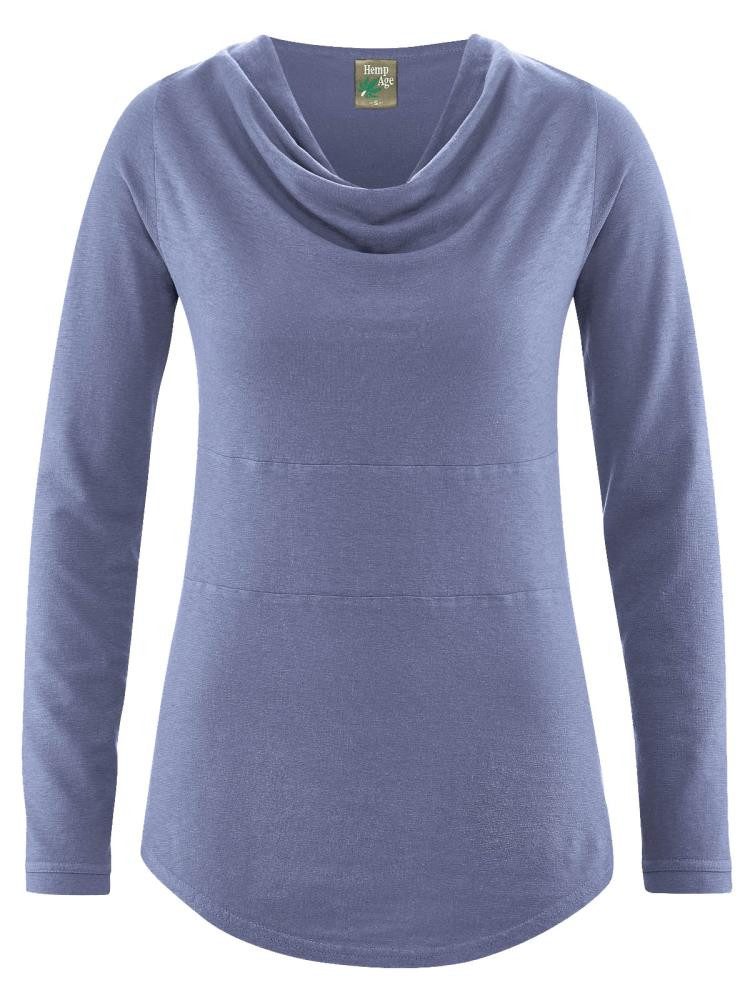 HempAge Langarmshirt HempAge Damen Langarm-Shirt Rhianna Hanf/Bio-Baumwolle