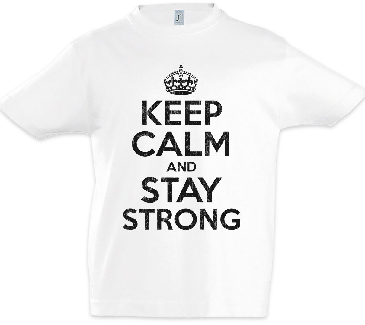 Print-Shirt Keep Calm And Stay Strong Kinder T-Shirt Pump Body Building Gym