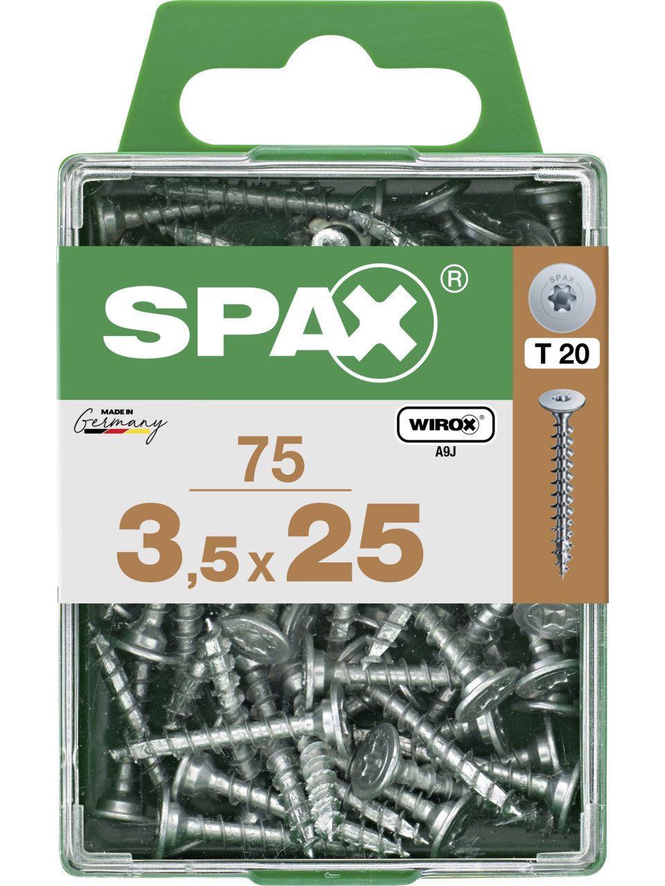 SPAX Holzbauschraube Spax Möbelbauschrauben 3.5 x 25 mm TX 20 - 75 Stk.